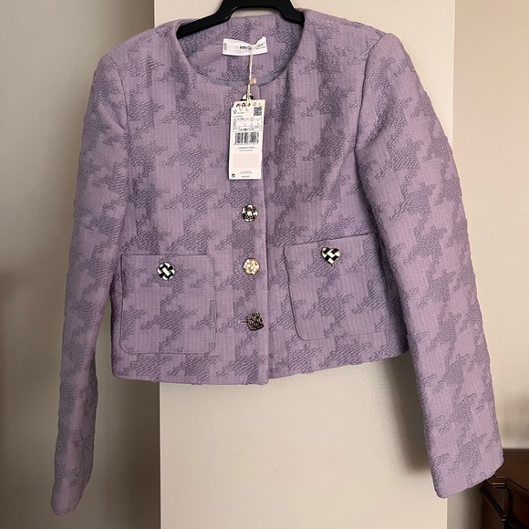 ✨BLOGGER FAVORITE✨ NWT Mango Houndstooth Jacket - Picture 12 of 15